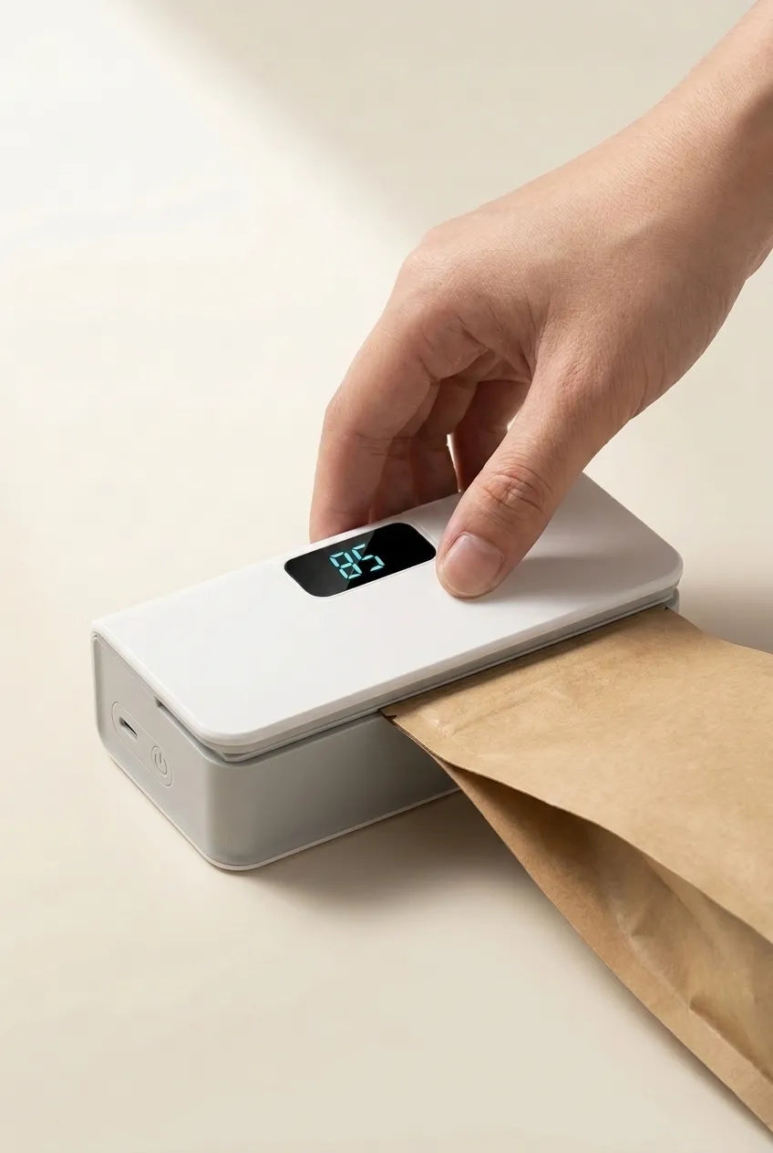 SealPod Blanc scellant un sachet